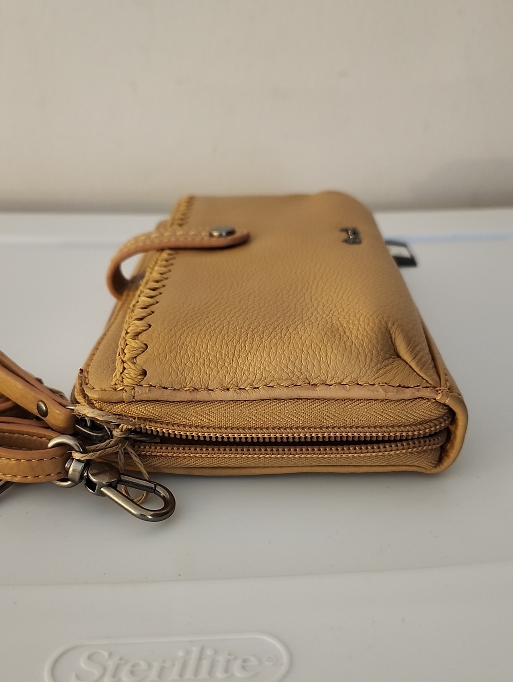 The Sak Crossbody Wallet in Tan - Picture 8 of 11